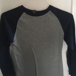 Gray & Blue Long Sleeve Shirt Cherokee Youth Large